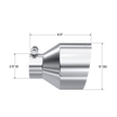 MBRP Exhaust Tip 2.5-Inch Inlet 5-Inch Outlet 6.5-Inch Length Single Wall Angle Cut T304 Stainless Steel Universal Fit
