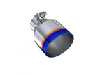 MBRP Exhaust Tip 2.5-Inch Inlet 4.5-Inch Outlet 6.5-Inch Length Single Wall Angle Cut Burnt End T304 Stainless Steel Universal Fit