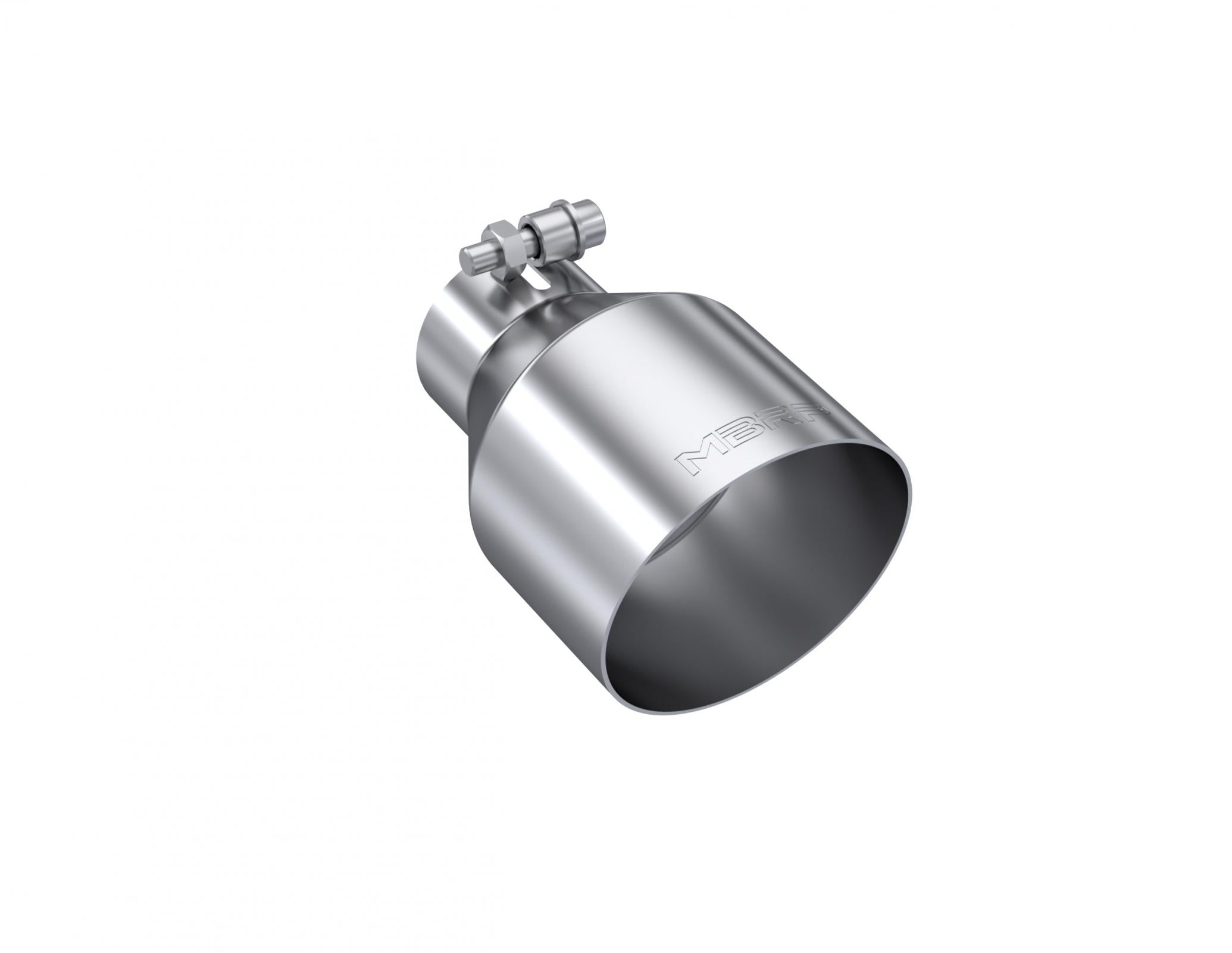 MBRP Exhaust Tip 2.5-Inch Inlet 4.5-Inch Outlet 6.5-Inch Length Single Wall Angle Cut T304 Stainless Steel Universal Fit