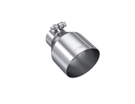 MBRP Exhaust Tip 2.5-Inch Inlet 4.5-Inch Outlet 6.5-Inch Length Single Wall Angle Cut T304 Stainless Steel Universal Fit