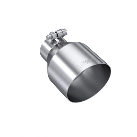 MBRP Exhaust Tip 2.5-Inch Inlet 4.5-Inch Outlet 6.5-Inch Length Single Wall Angle Cut T304 Stainless Steel Universal Fit