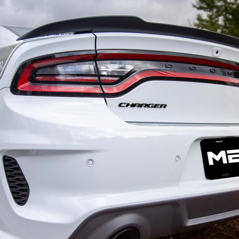 MBRP Exhaust Tip Angle Cut T304 Stainless Steel 5.7L/6.2L/6.4L 2015-2023 Dodge Charger; 2018-2026 Dodge Durango Polished Black