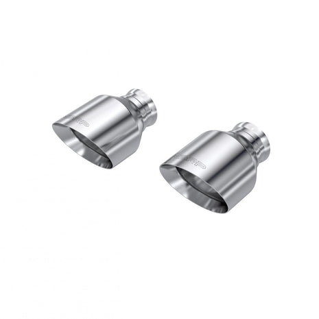MBRP Exhaust Tip Angle Cut T304 Stainless Steel 5.7L/6.2L/6.4L 2015-2023 Dodge Charger; 2018-2026 Dodge Durango Polished Rear