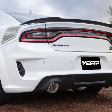 MBRP Exhaust Tip Angle Cut T304 Stainless Steel 5.7L/6.2L/6.4L 2015-2023 Dodge Charger; 2018-2026 Dodge Durango Polished Rear