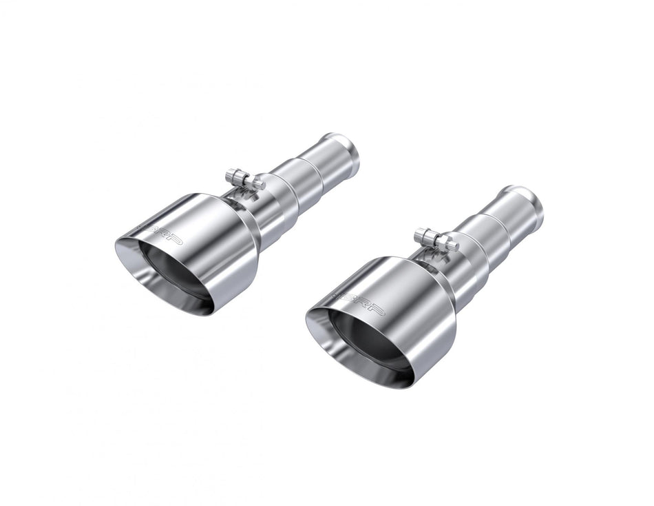 MBRP Exhaust Tip 3-Inch Inlet Dual Wall Angle Cut T304 Stainless Steel 5.7Ls Hemi 2019-2024 Ram 1500 Mirror Polished