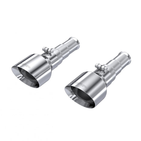 MBRP Exhaust Tip 3-Inch Inlet Dual Wall Angle Cut T304 Stainless Steel 5.7Ls Hemi 2019-2024 Ram 1500 Mirror Polished