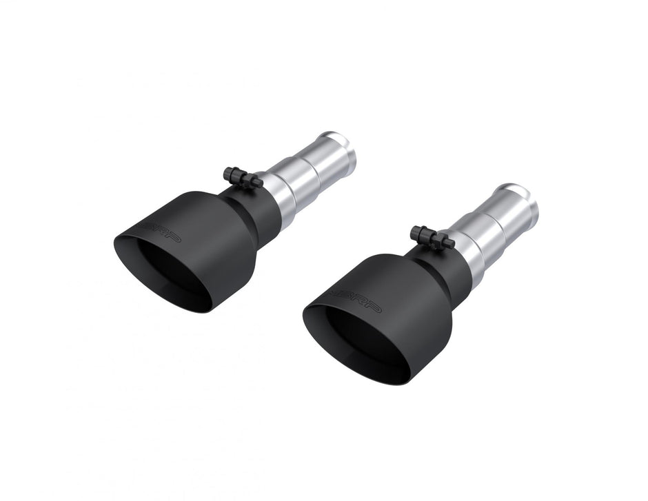 MBRP Exhaust Tip 3-Inch Inlet Dual Wall Angle Cut T304 Stainless Steel 5.7Ls Hemi 2019-2024 Ram 1500 Armor Black