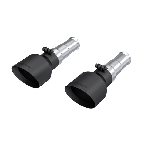MBRP Exhaust Tip 3-Inch Inlet Dual Wall Angle Cut T304 Stainless Steel 5.7Ls Hemi 2019-2024 Ram 1500 Armor Black