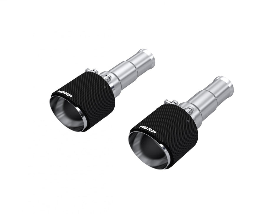 MBRP Exhaust Tip 3-Inch Inlet Dual Wall Angle Cut T304 Stainless Steel 5.7Ls Hemi 2019-2024 Ram 1500 5-Inch