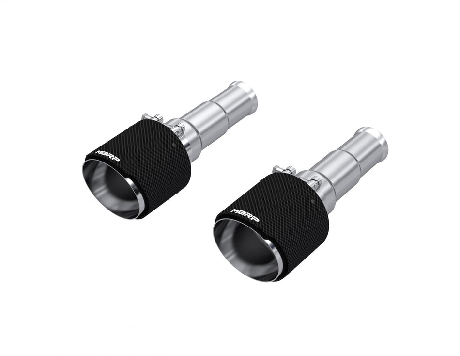 MBRP Exhaust Tip 3-Inch Inlet Dual Wall Angle Cut T304 Stainless Steel 5.7Ls Hemi 2019-2024 Ram 1500 5-Inch