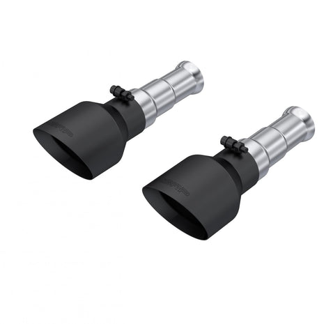 MBRP Exhaust Tip 3-Inch Inlet Dual Wall Angle Cut T304 Stainless Steel 5.7Ls Hemi 2009-2010 Dodge Ram 1500; 2011-2018 Ram 1500; 2019-2024 Ram 1500 Classic Armor Black