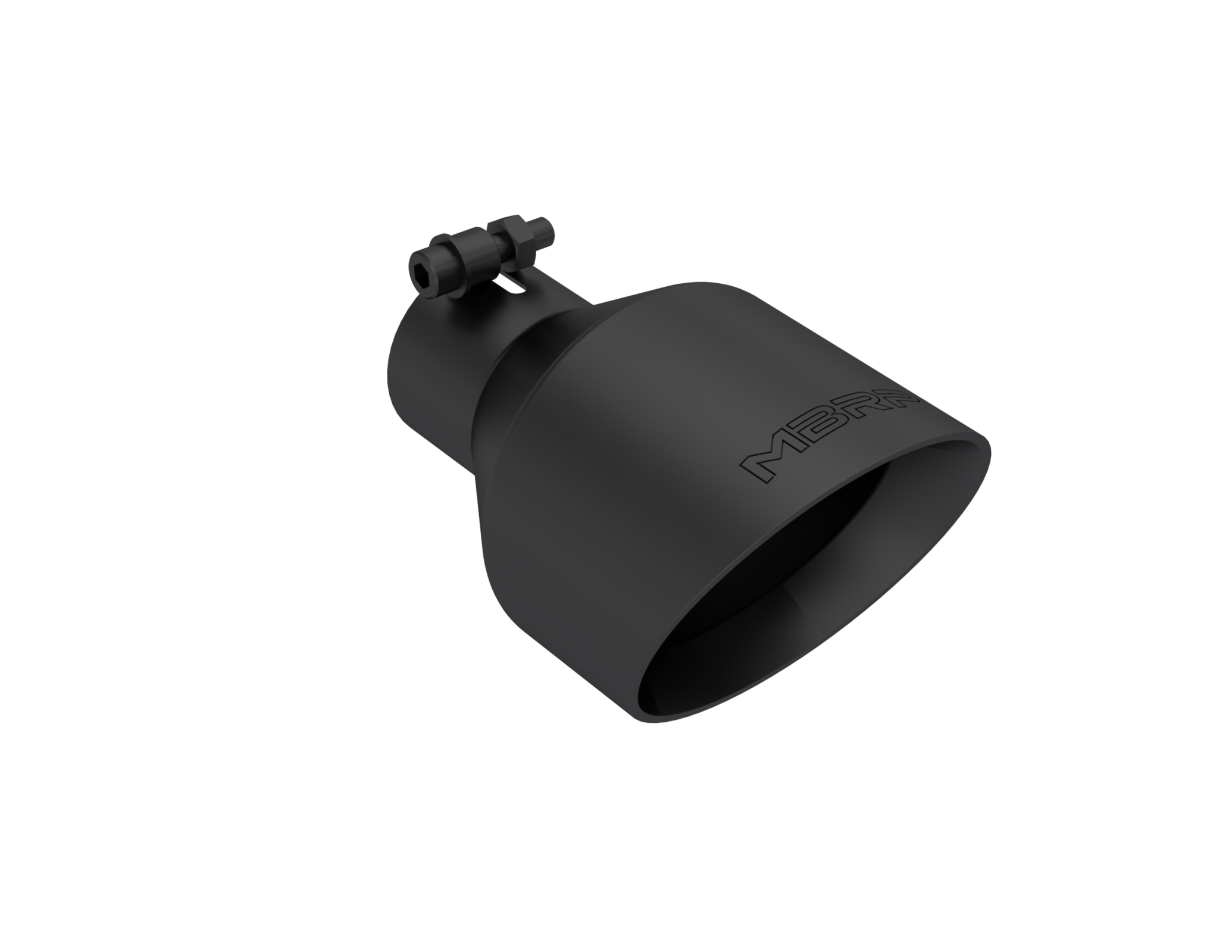 MBRP Exhaust Tip 2.5-Inch Inlet 5-Inch Outlet Dual Wall Angle Cut T304 Stainless Steel Universal Fit Armor Black