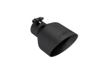 MBRP Exhaust Tip 2.5-Inch Inlet 5-Inch Outlet Dual Wall Angle Cut T304 Stainless Steel Universal Fit Armor Black