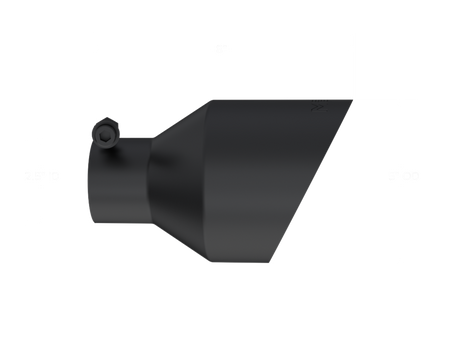 MBRP Exhaust Tip 2.5-Inch Inlet 5-Inch Outlet Dual Wall Angle Cut T304 Stainless Steel Universal Fit Armor Black