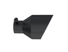 MBRP Exhaust Tip 2.5-Inch Inlet 5-Inch Outlet Dual Wall Angle Cut T304 Stainless Steel Universal Fit Armor Black