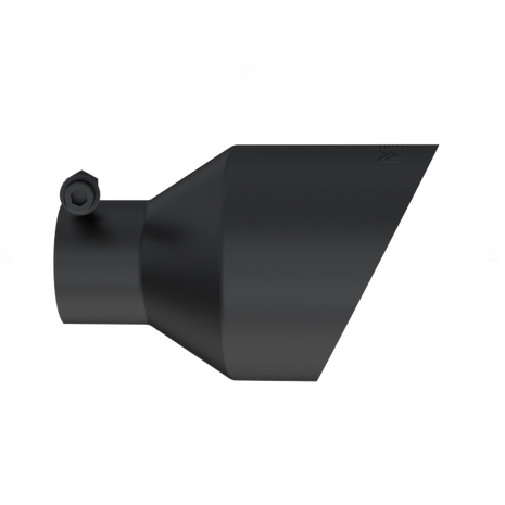 MBRP Exhaust Tip 2.5-Inch Inlet 5-Inch Outlet Dual Wall Angle Cut T304 Stainless Steel Universal Fit Armor Black