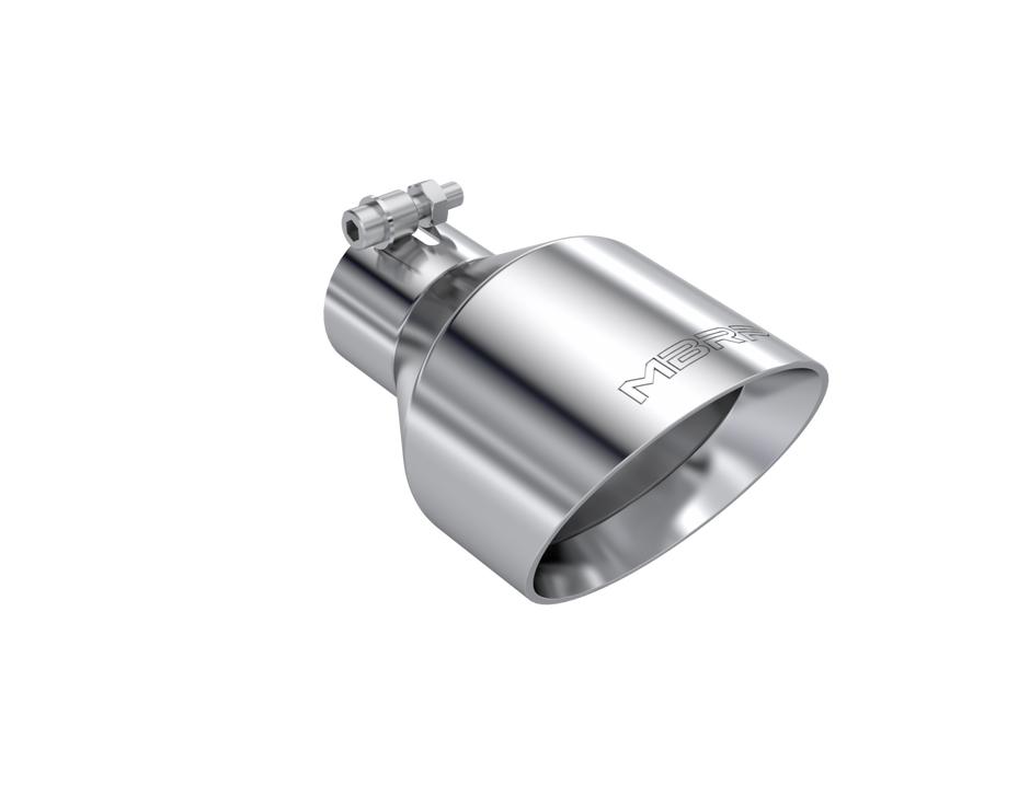 MBRP Exhaust Tip 2.5-Inch Inlet 5-Inch Outlet Dual Wall Angle Cut T304 Stainless Steel Universal Fit Armor Pro