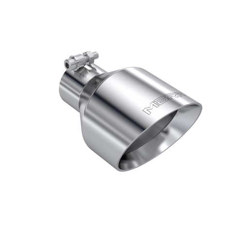 MBRP Exhaust Tip 2.5-Inch Inlet 5-Inch Outlet Dual Wall Angle Cut T304 Stainless Steel Universal Fit Armor Pro
