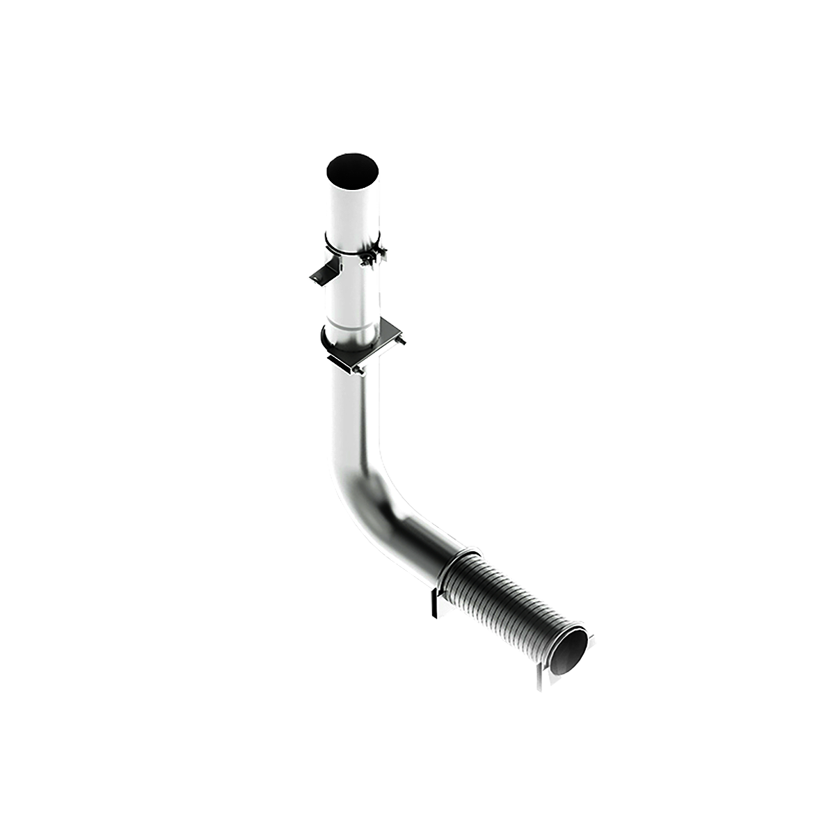 MBRP 4-Inch Exhaust System Exhaust Armor Lite Universal Fit Aluminized Steel Full Size Pickup 4 Inch Exhaust Pipe Single Stack Mount Kit Aluminized Steel