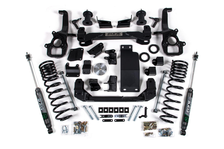 20-23 RAM 1500 4WD 6 Inch Front 5 Inch Rear Lift Kit With Nitro Shocks Zone Offroad