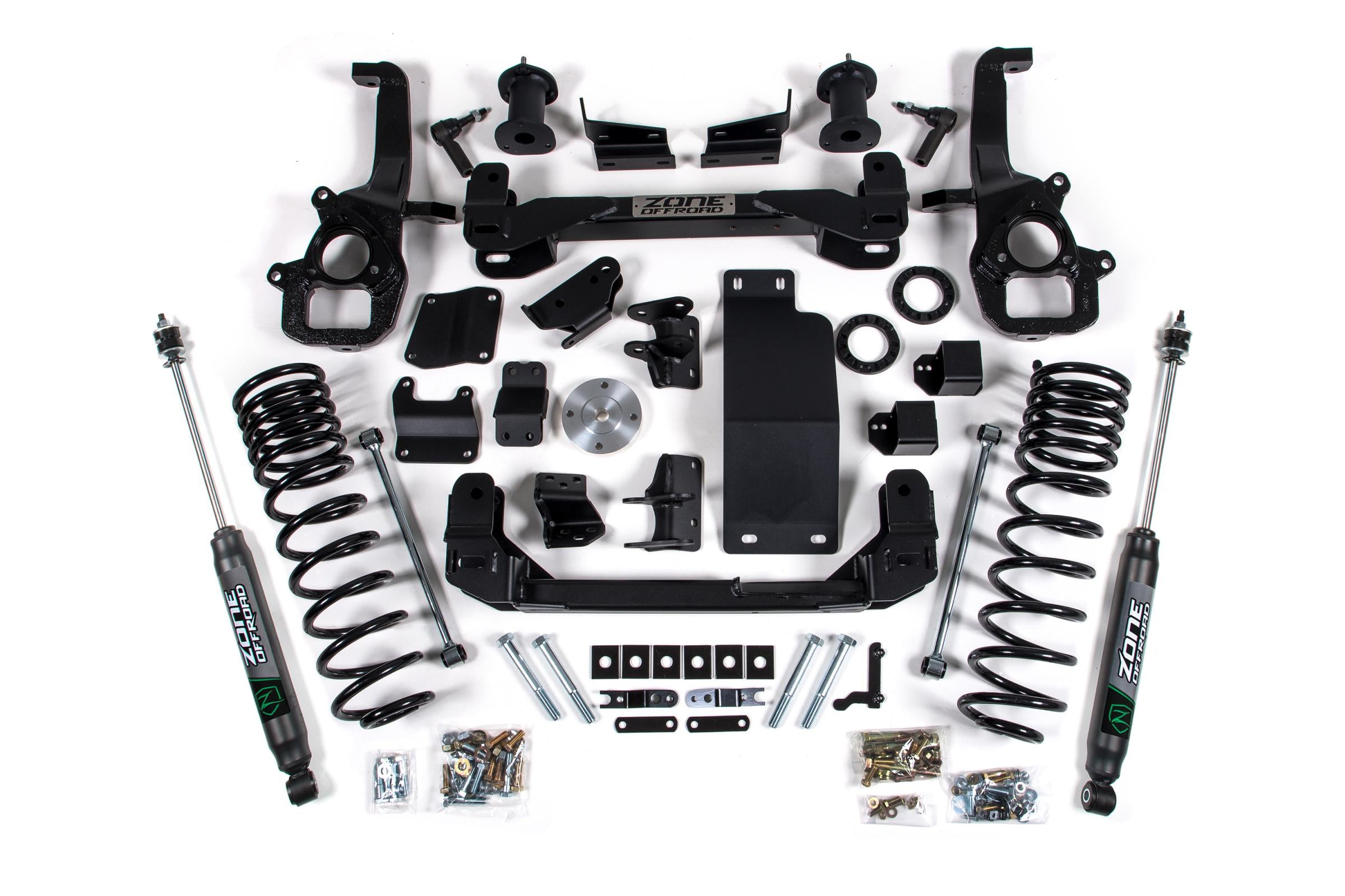 20-23 RAM 1500 4WD 6 Inch Front 5 Inch Rear Lift Kit With OE 22in Wheels With Nitro Shocks Zone Offroad