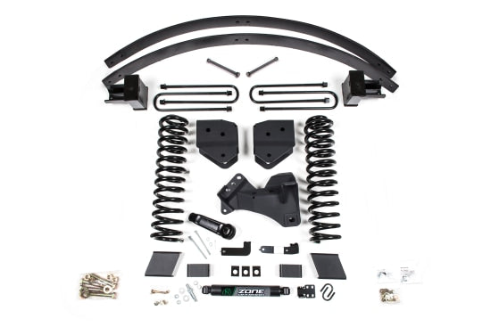 17-19 Ford F-350/350 6 Inch Lift Kit 3 Inch Rear Block Gas 3 Leaf Main Nitro Shocks Zone Offroad