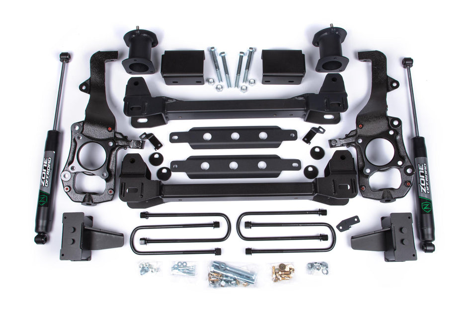 21-24 Ford F-150 2WD 6 Inch Lift Kit 4 Inch Rear Lift Block Spacer Front Nitro Rear Zone Offroad
