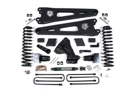 23-24 Ford F-250/F-350 Super Duty 4WD 7 Inch Radius Arm Lift Kit 4.5 Inch Rear Block Gas No Shocks Zone Offroad