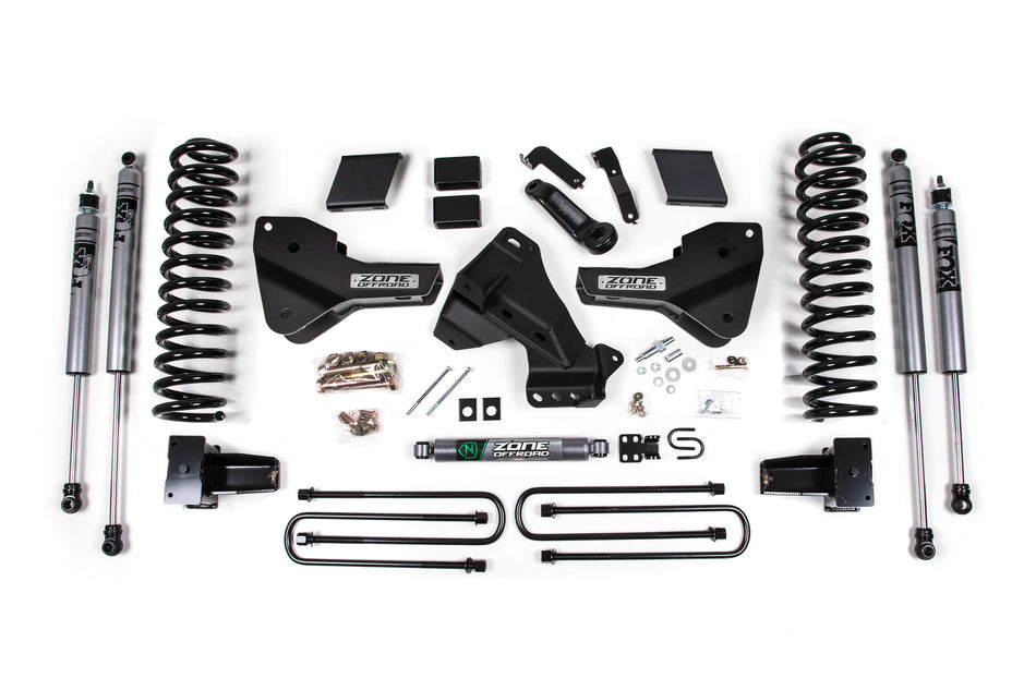 Zone Offroad 7-Inch Lift Kit | Fox 2.0 Adventure Series Shocks | 7" Front / 4.5" Rear | Power Stroke Diesel · SRW Only | 37" Tire Clearance | 2023–2026 Ford F-250 / F-350 Super Duty 4WD | SKU: ZONF140F