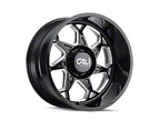 Cali Offroad Sevenfold 9111 20x9 Gloss Black Milled Wheel – 6x139.7 Bolt Pattern, −12 Offset | Cast Aluminum Truck Rim